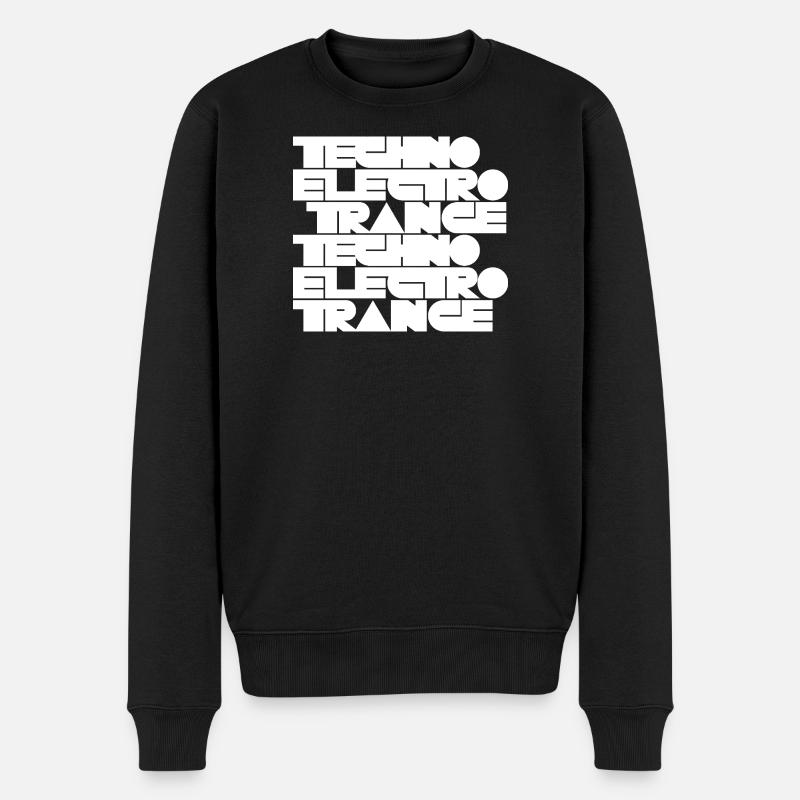 Musique techno électro trance - Pull Premium bio Homme - noir