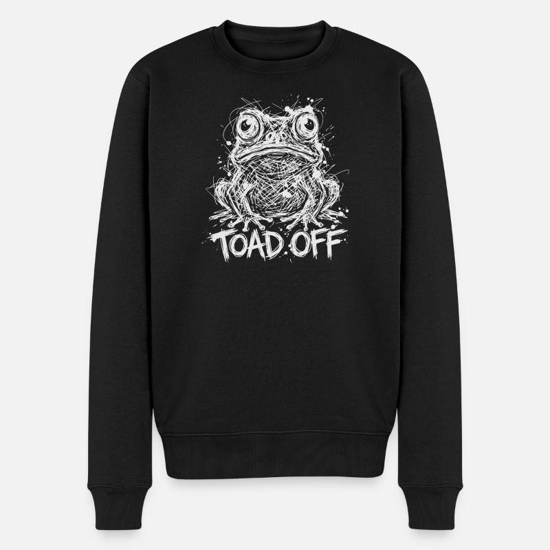 Toad Off Internet Meme Frog - Men's Premium Organic Jumper - black