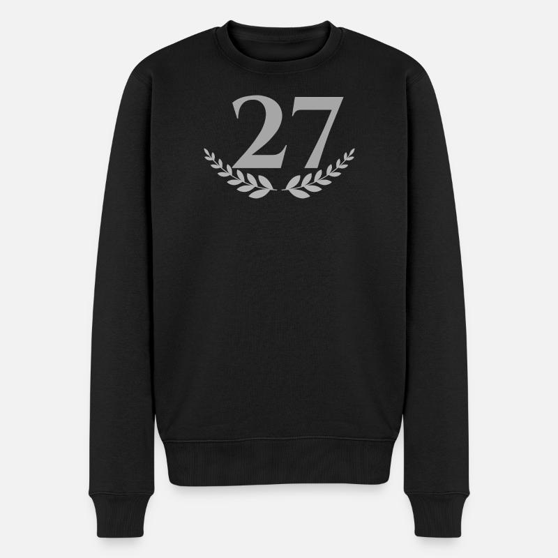 27 - Männer Premium Bio Pullover - Schwarz
