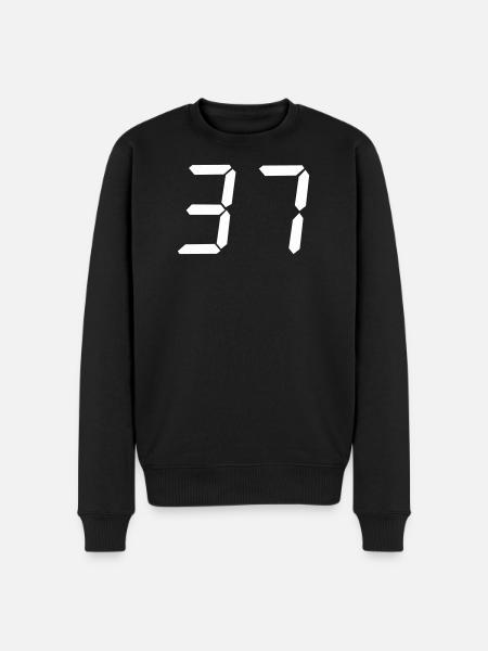 digitale_zahl_37- - Men's Premium Organic Jumper - black