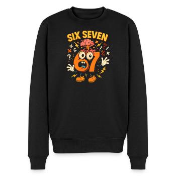 Six Seven 67 Italian Brainrot Nerd Humour Drôle - Pull Premium bio Homme - noir - Devant - Nico (187cm)