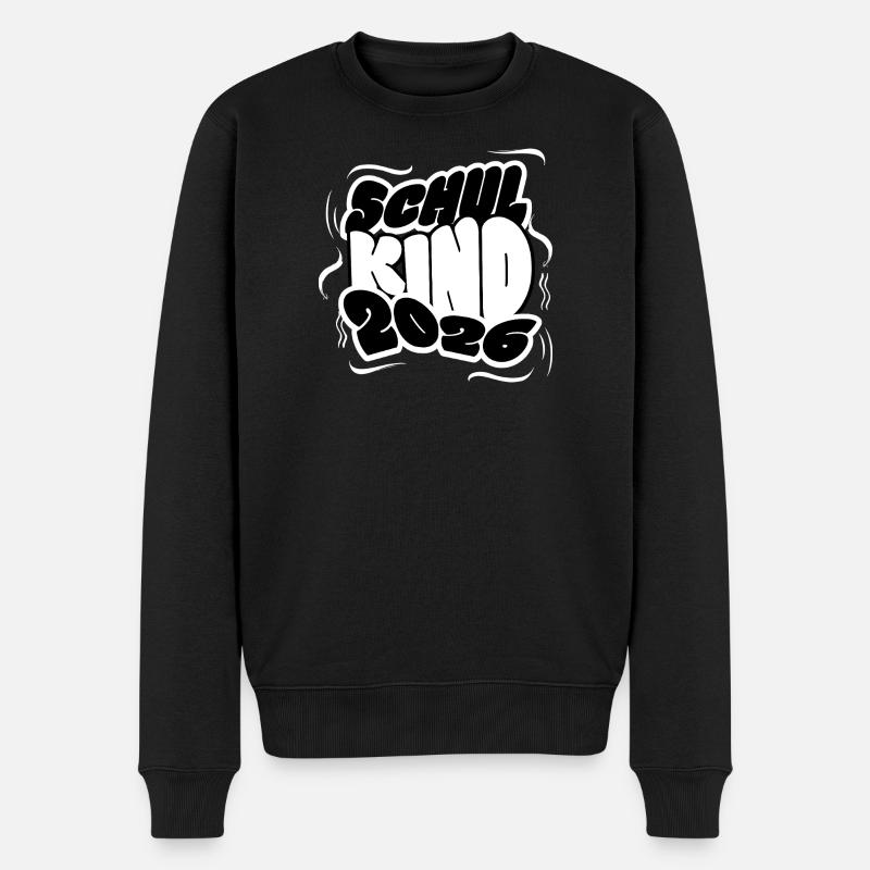 Lettrage Schoolchild 2026 - Pull Premium bio Homme - noir