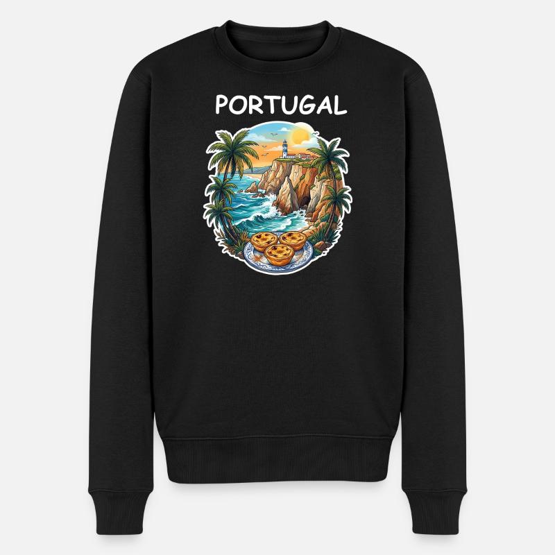 Falaises du Portugal - Pull Premium bio Homme - noir