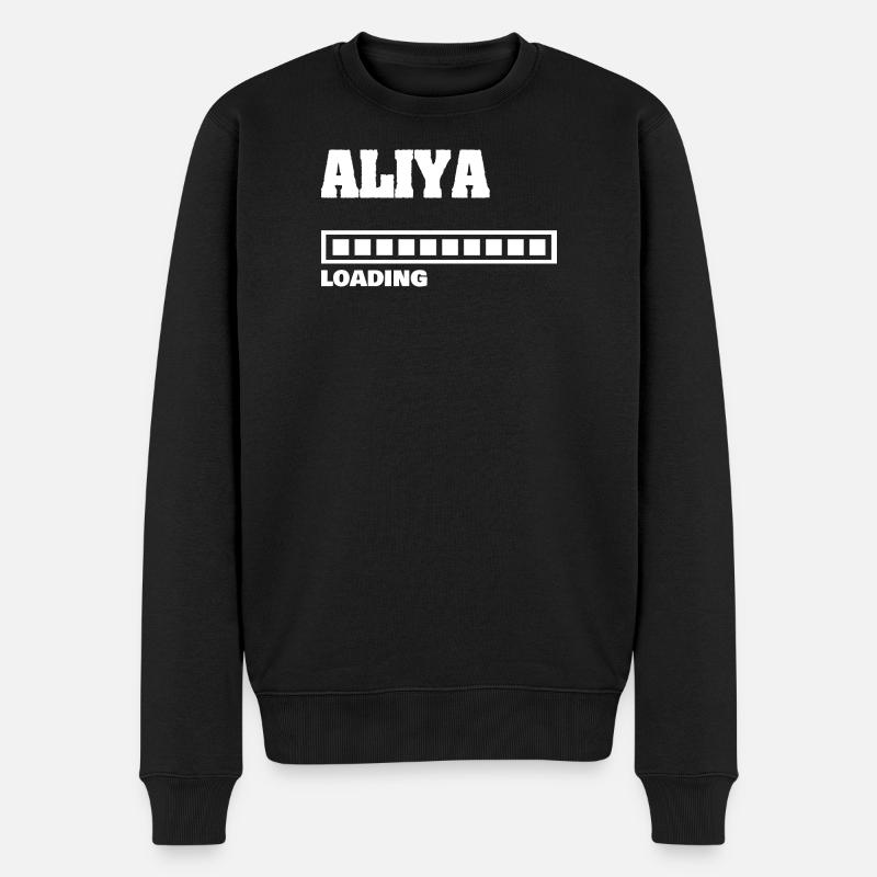 Geburt Aliya - Männer Premium Bio Pullover - Schwarz