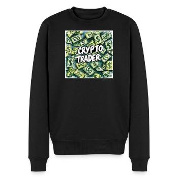 Pluie d’argent pour traders de cryptomonnaies - Pull Premium bio Homme - noir - Devant - Nico (187cm)