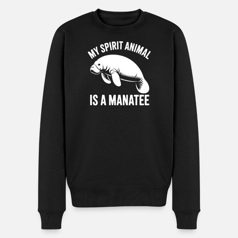 Manatee Spirit Tier - Pull Premium bio Homme - noir