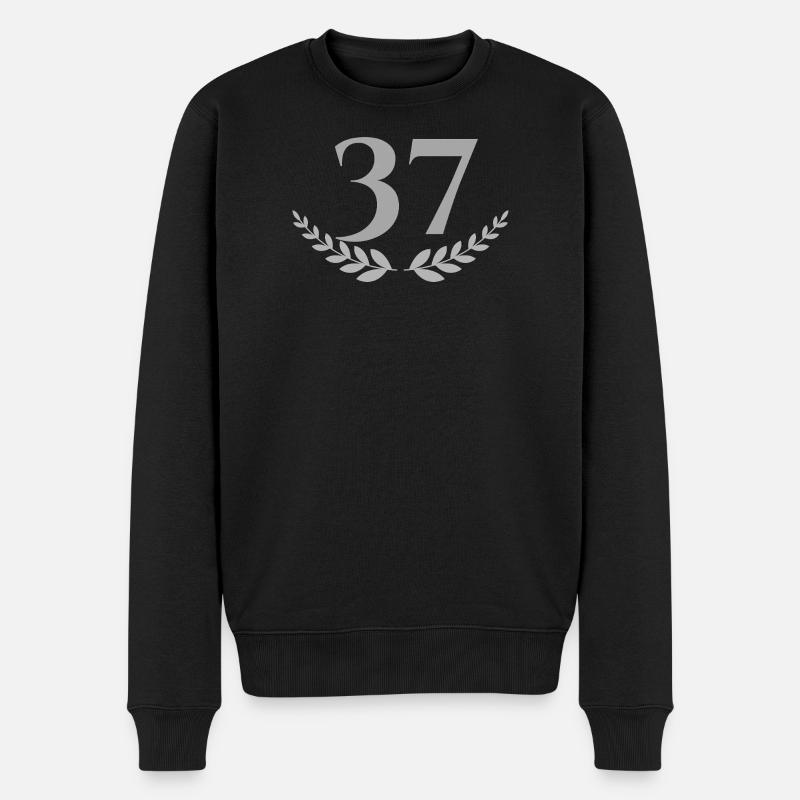 37 - Männer Premium Bio Pullover - Schwarz