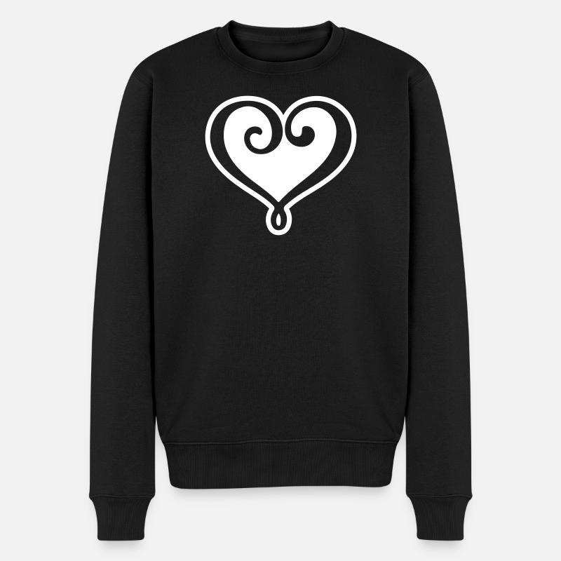 Icône de cœur - Pull Premium bio Homme - noir