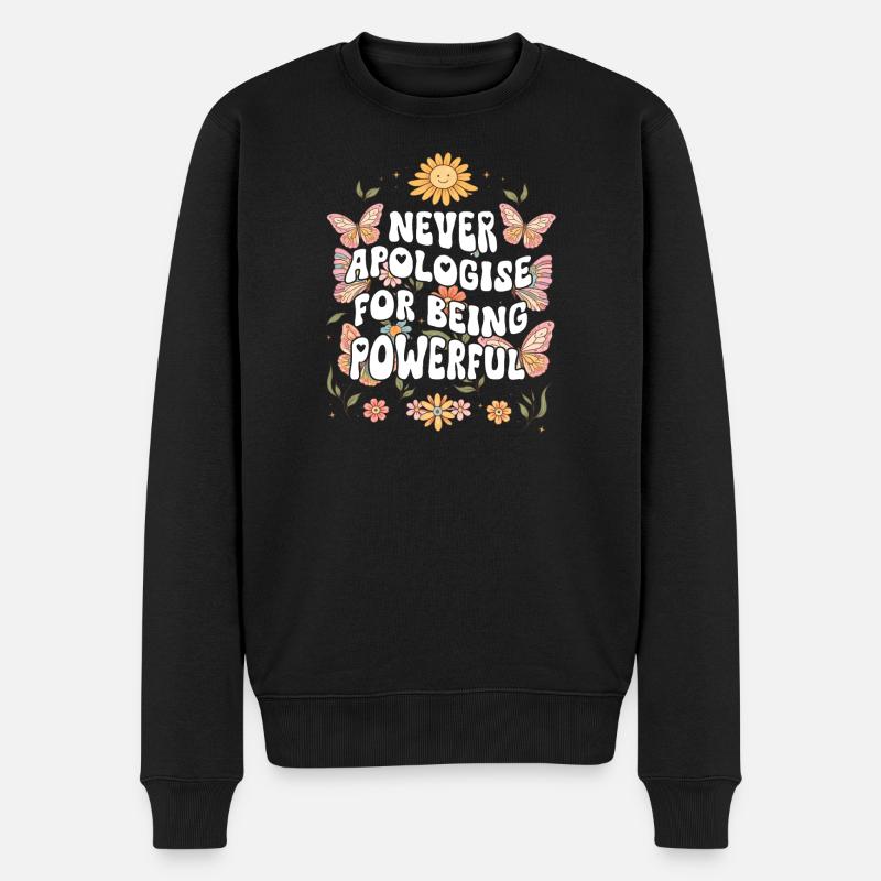 Graphique inspirant de fan papillon - Pull Premium bio Homme - noir