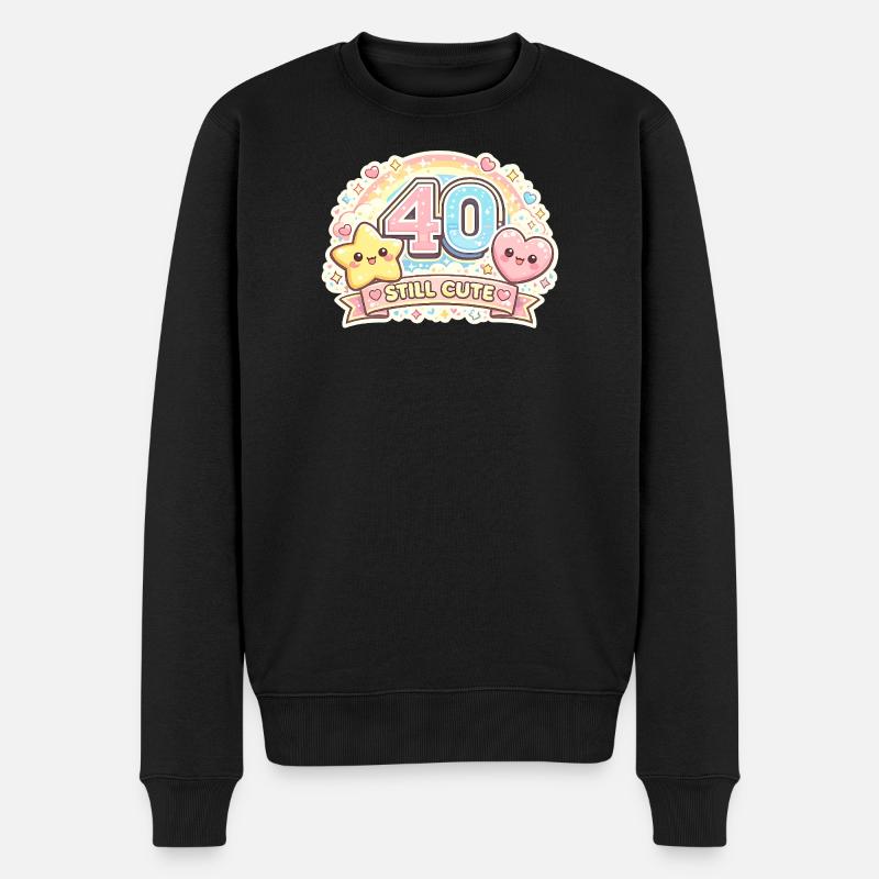40 Toujours mignons – Kawaii Santé - Pull Premium bio Homme - noir