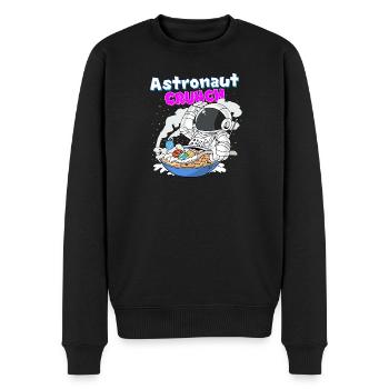 Astronaut Crunch Frühstück Cornflakes Müsli - Männer Premium Bio Pullover - Schwarz - Vorne - Nico (187cm)