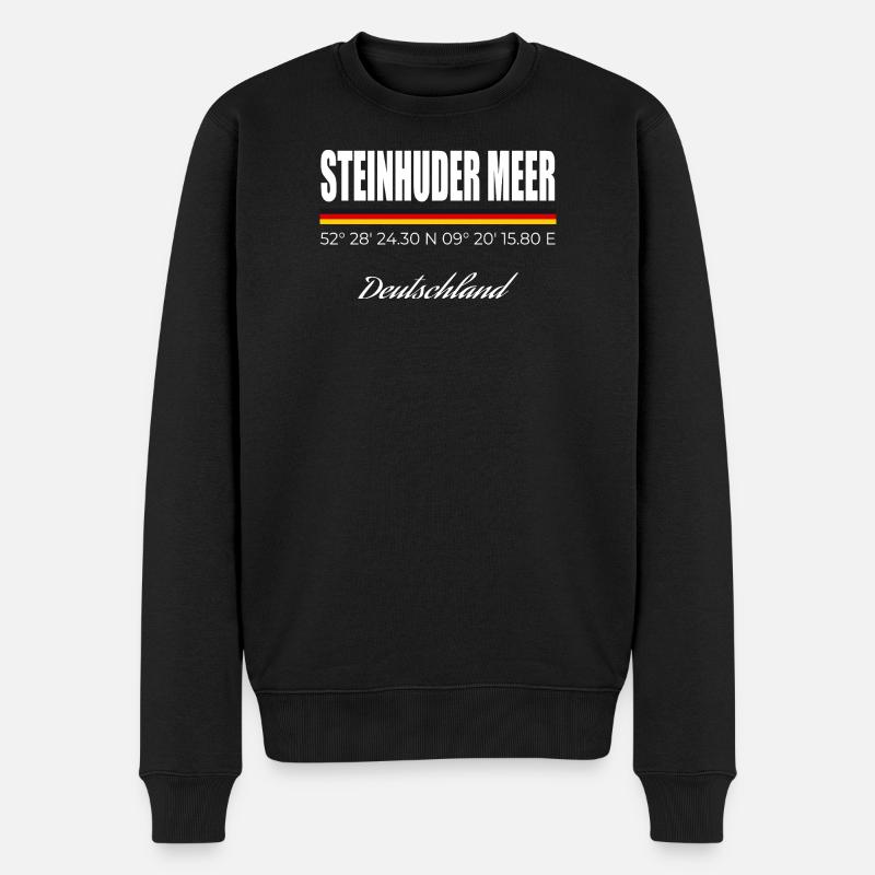 Steinhuder Meer - Männer Premium Bio Pullover - Schwarz