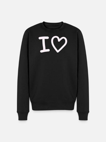 i_love - Pull Premium bio Homme - noir