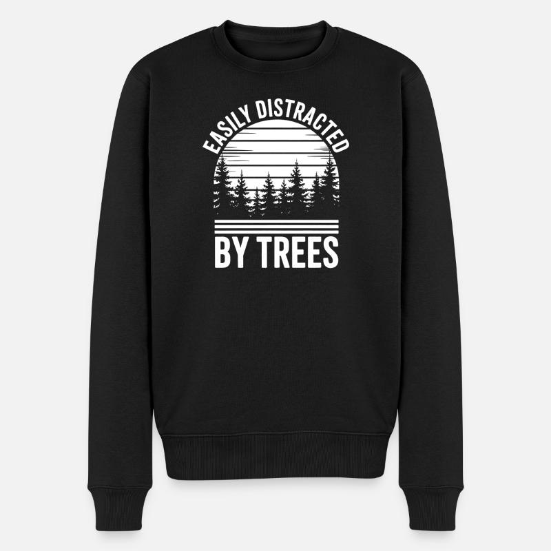 Arbres, Arbres, Arbres, Drôles d’Arbres, Cadeau - Pull Premium bio Homme - noir