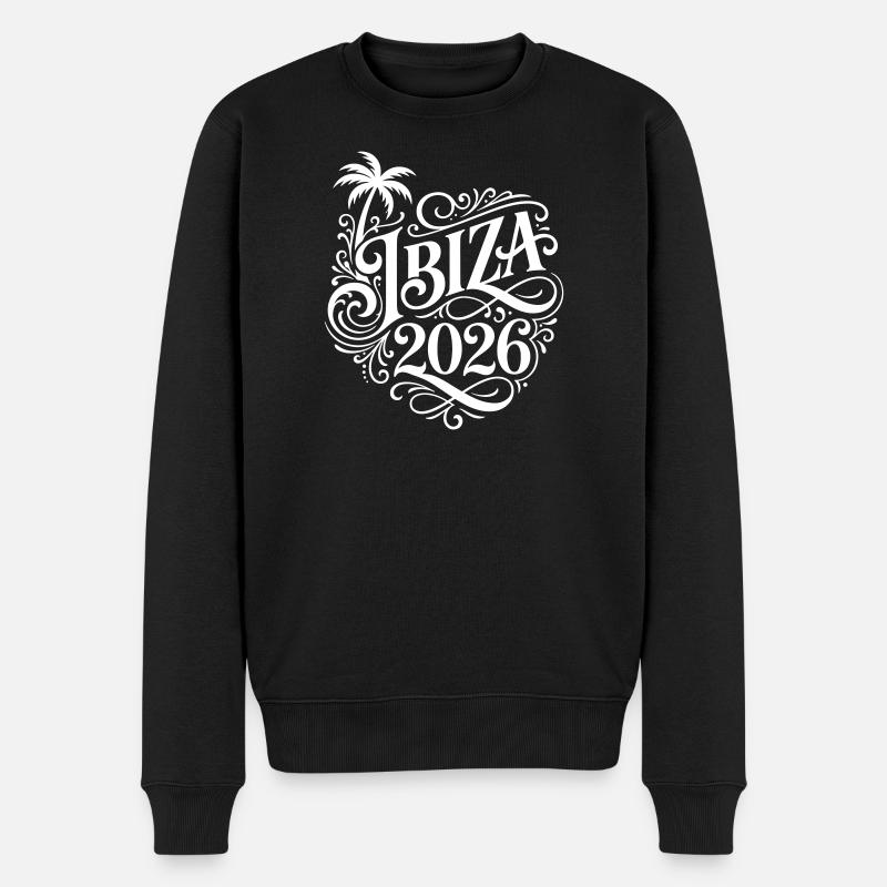Ibiza 2026 - Männer Premium Bio Pullover - Schwarz
