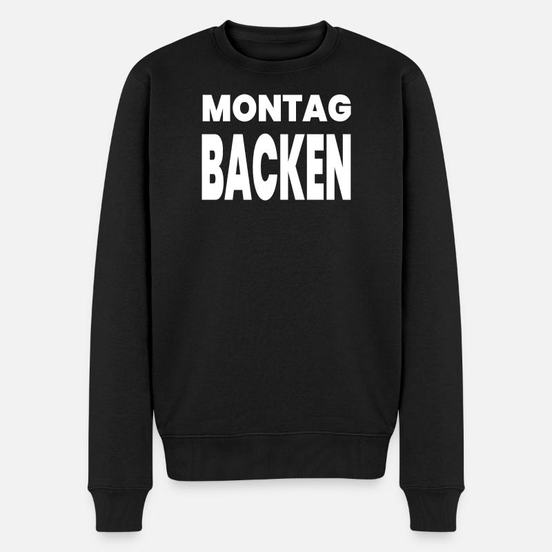 Backen - Männer Premium Bio Pullover - Schwarz