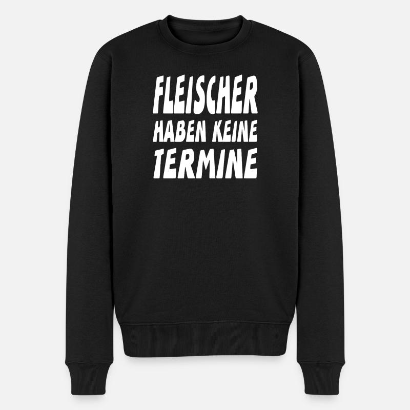 Fleischer - Männer Premium Bio Pullover - Schwarz