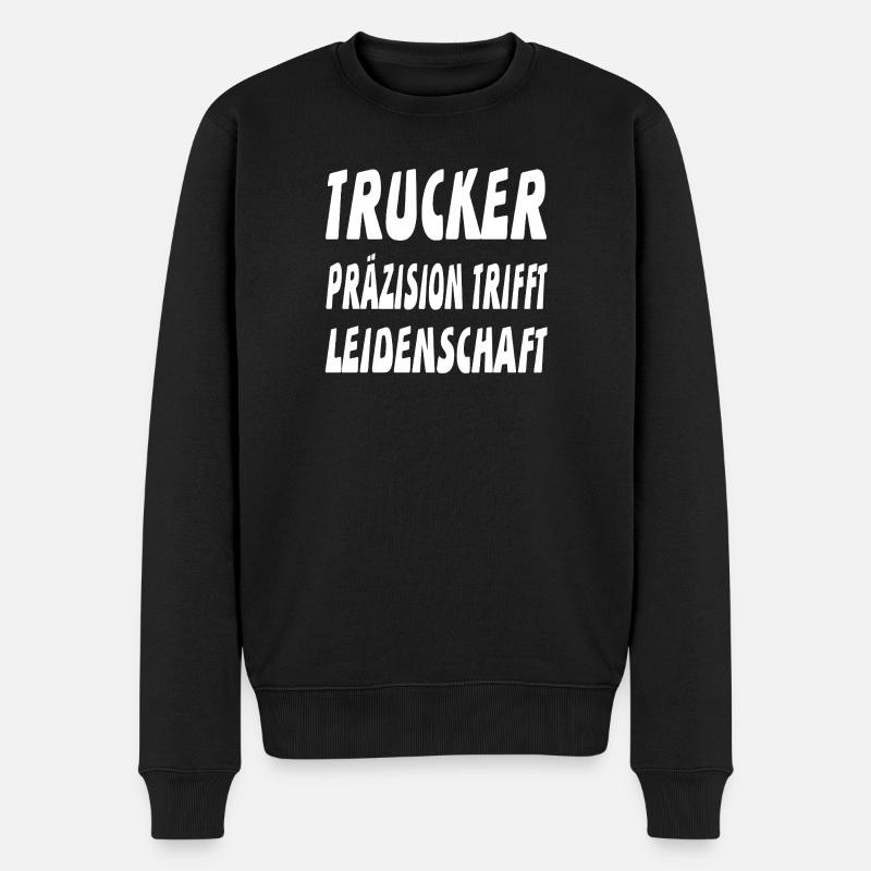 Trucker - Männer Premium Bio Pullover - Schwarz