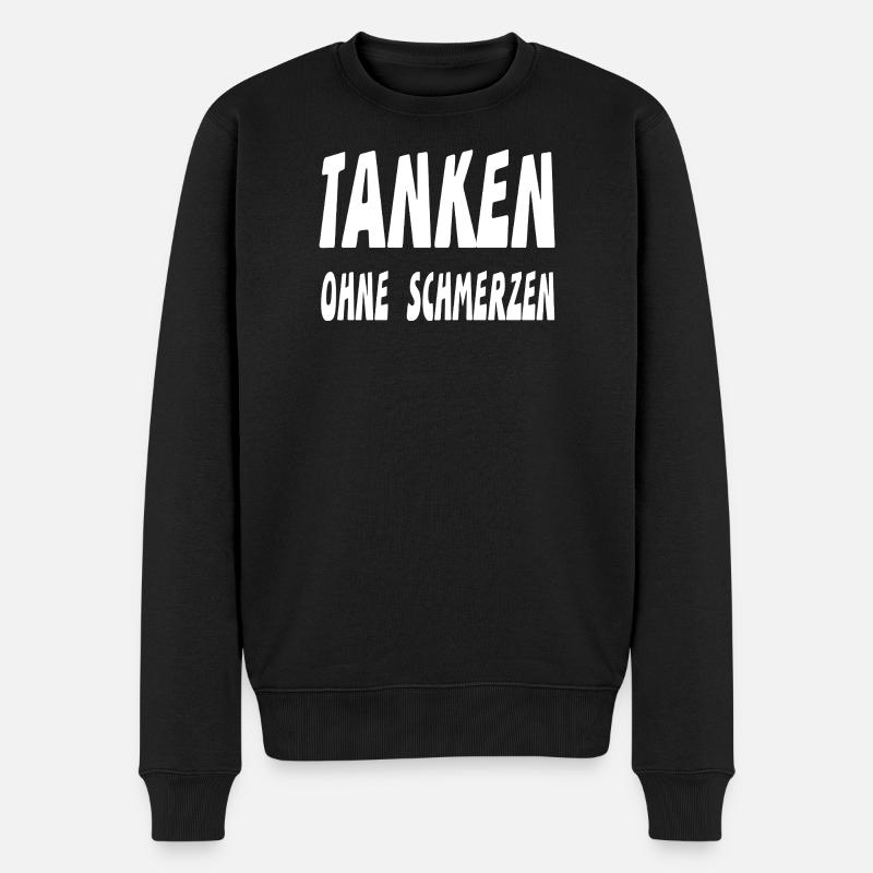 Tanken - Männer Premium Bio Pullover - Schwarz