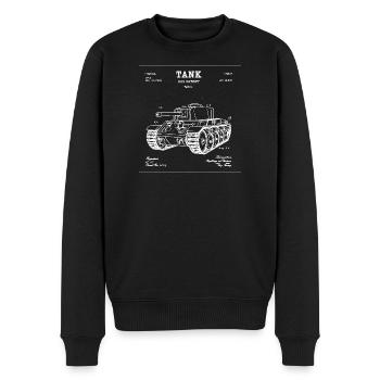 Vintage-TANK 1915 Patentmuster-T-Shirt - Männer Premium Bio Pullover - Schwarz - Vorne - Nico (187cm)
