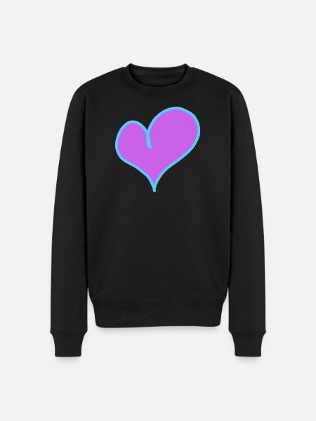 Heart Valentin Dear Girlfriend Friend - Men's Premium Organic Jumper - black