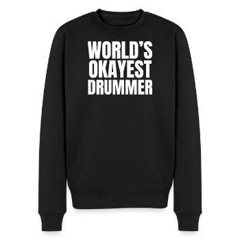 Le batteur le plus correct du monde - Humour drôle de batterie - Pull Premium bio Homme - noir - Devant - Nico (187cm)