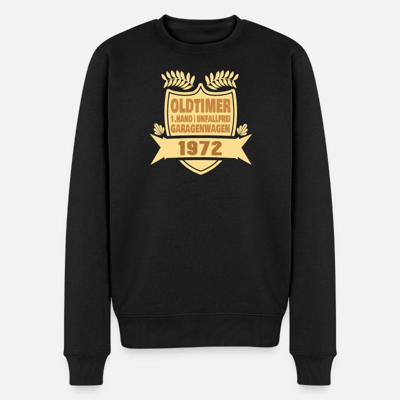 Opa 1972 - Männer Premium Bio Pullover - Schwarz