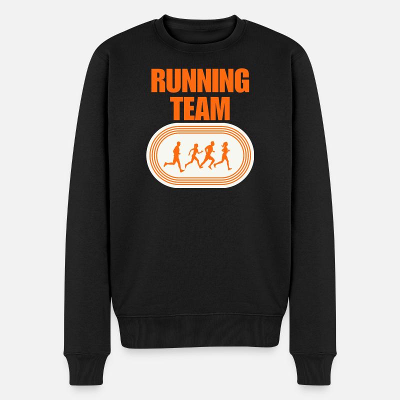 Running Team - Männer Premium Bio Pullover - Schwarz