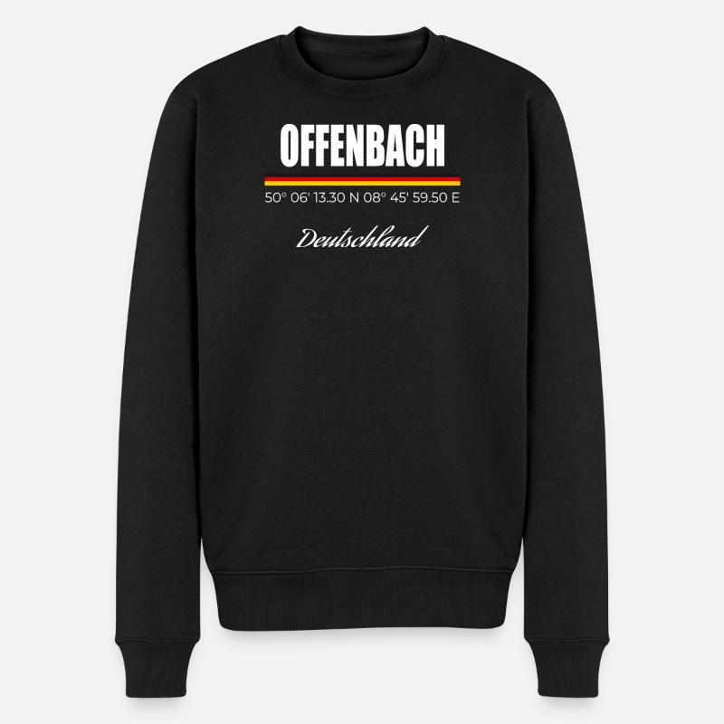 Offenbach - Männer Premium Bio Pullover - Schwarz
