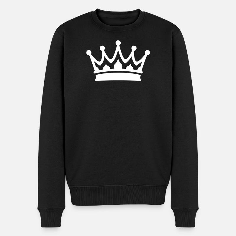 Symbole de la couronne - Pull Premium bio Homme - noir