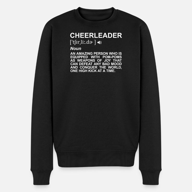 Cheerleader Begriffserklärung - Männer Premium Bio Pullover - Schwarz