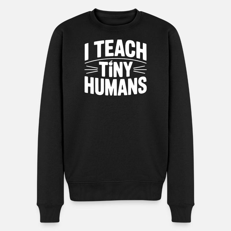 J’enseigne aux petits humains - Pull Premium bio Homme - noir