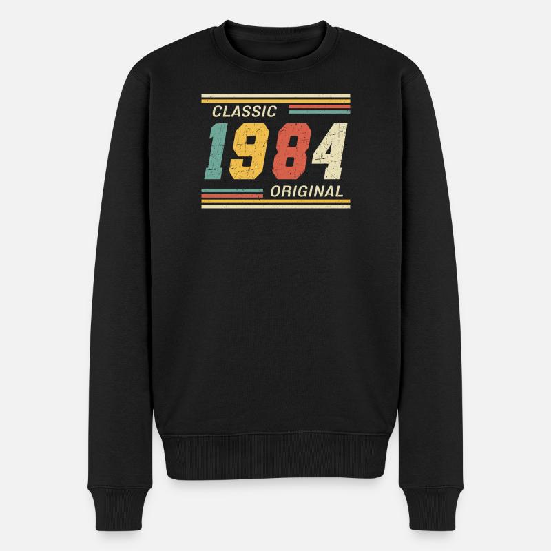 Classic 1984 original 1984 - Männer Premium Bio Pullover - Schwarz