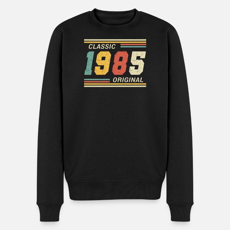 Classic 1985 original 1985 - Männer Premium Bio Pullover - Schwarz
