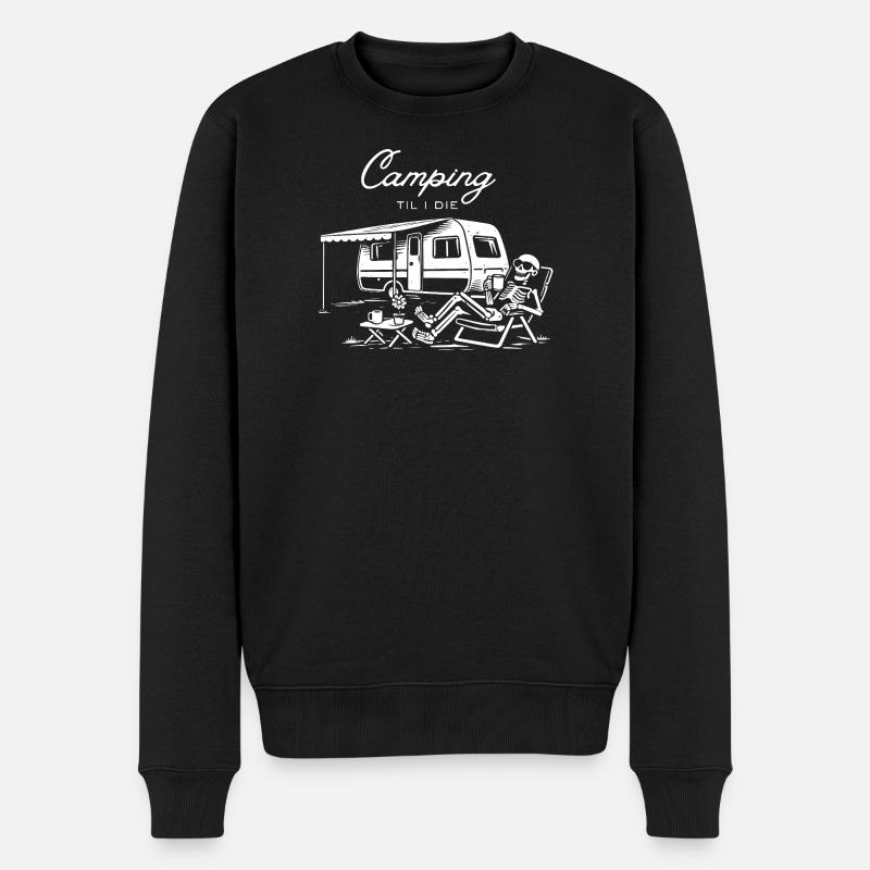 Camper jusqu’à la mort - Pull Premium bio Homme - noir