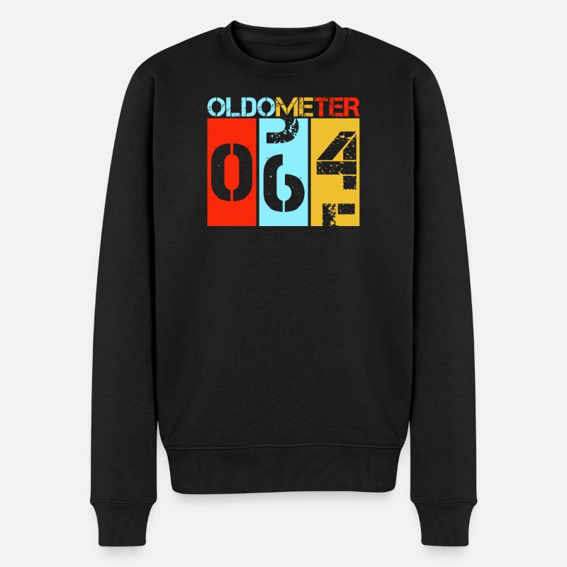 Oldometer 64 Soixante-quatrième anniversaire - Pull Premium bio Homme - noir