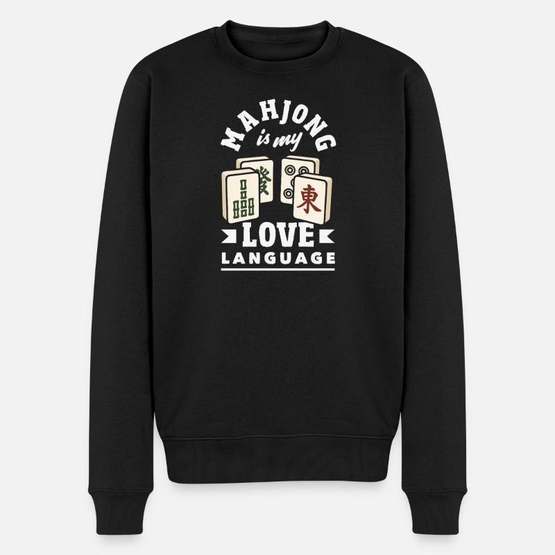 C’est l’heure du Mahjong - Pull Premium bio Homme - noir