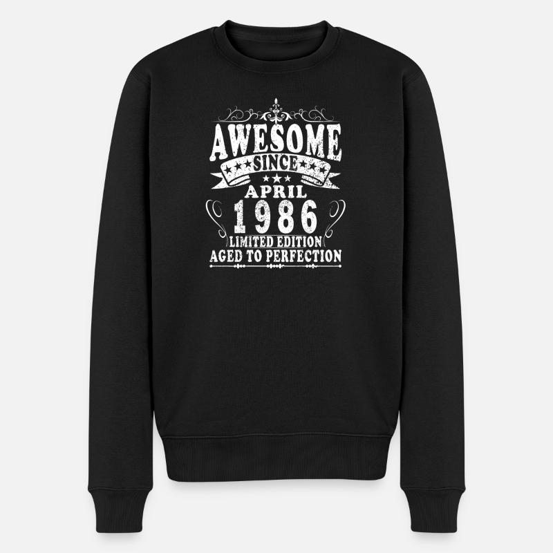 April 1986 April 1986 - Männer Premium Bio Pullover - Schwarz