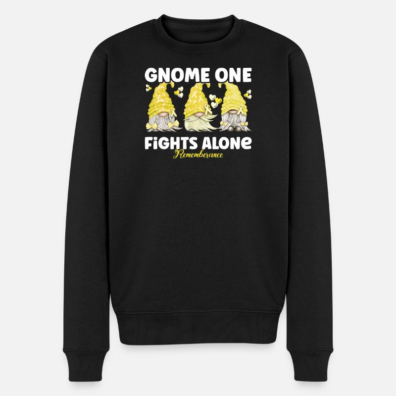 Gnome Un combat seul Mémoire Jaune - Pull Premium bio Homme - noir