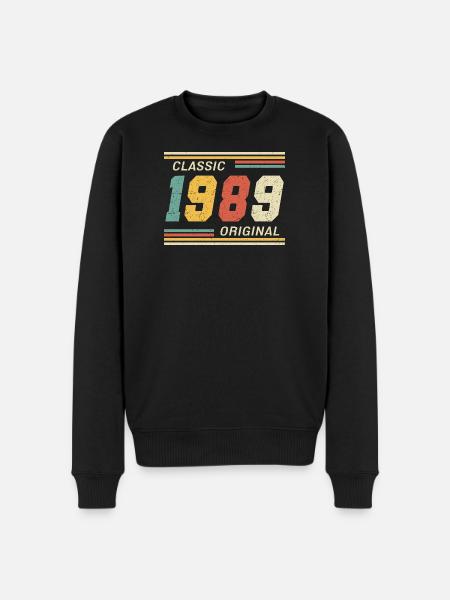 Classic 1989 original 1989 - Men's Premium Organic Jumper - black