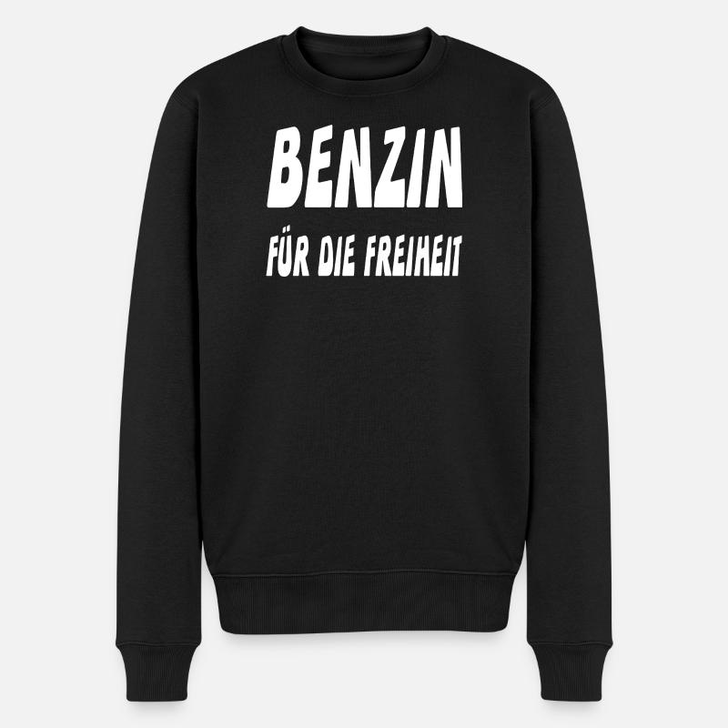 Benzin - Männer Premium Bio Pullover - Schwarz