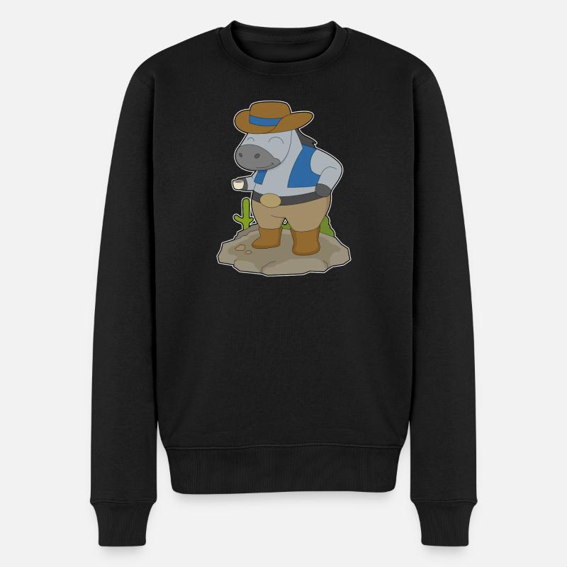 Chapeau de cowboy cheval - Pull Premium bio Homme - noir