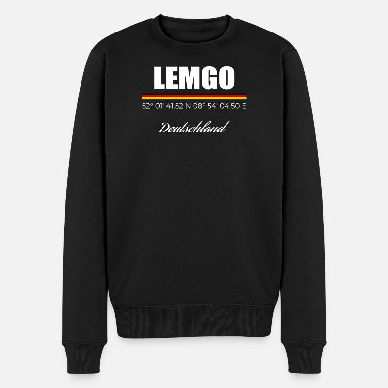 Lemgo - Männer Premium Bio Pullover - Schwarz