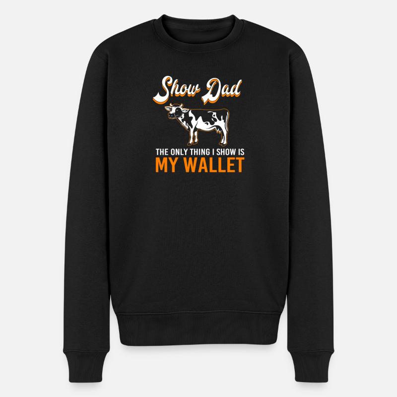 Vieh Viehzüchter - Männer Premium Bio Pullover - Schwarz