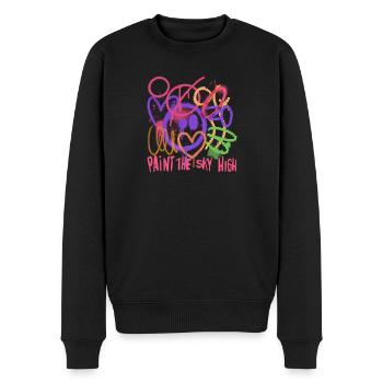 Graffiti Sky - Männer Premium Bio Pullover - Schwarz - Vorne - Nico (187cm)