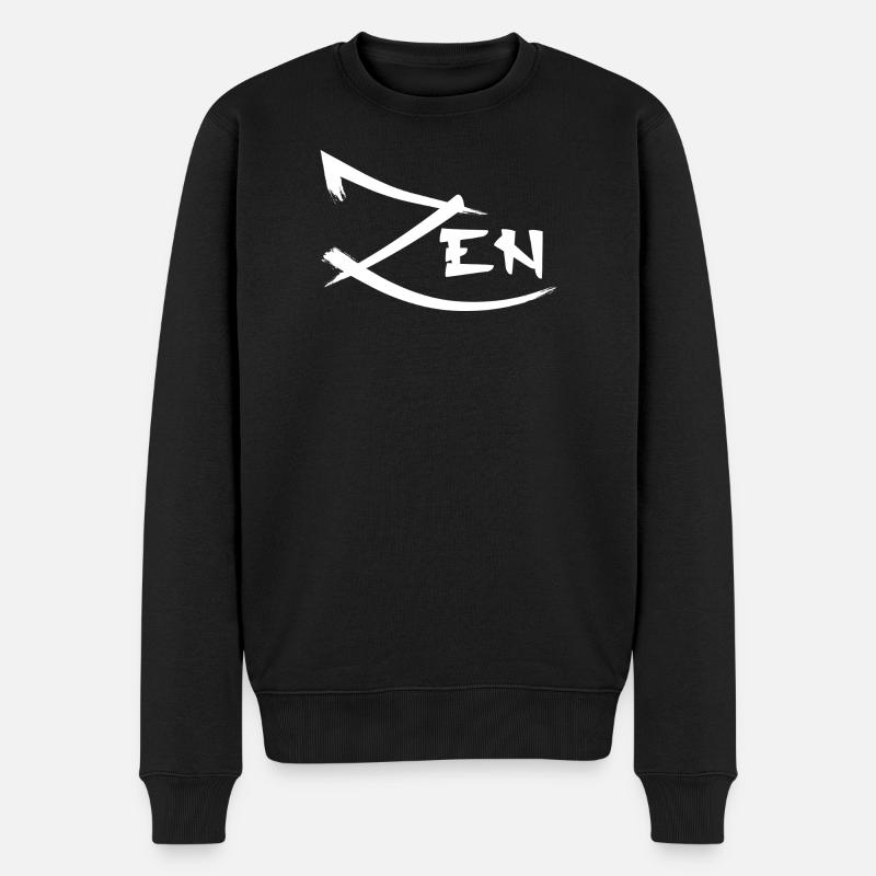 ZEN Minimalist Plotting - Men's Premium Organic Jumper - black