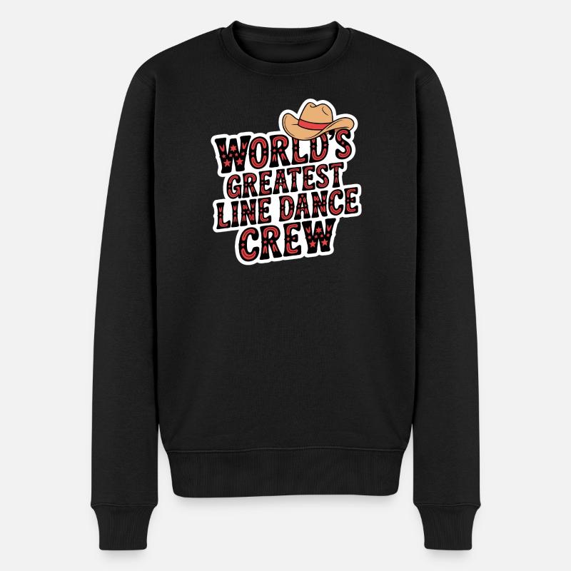 Weltbeste Line Dance Crew - Männer Premium Bio Pullover - Schwarz
