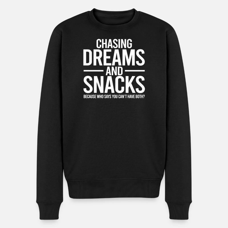Chasing Dreams and Snacks - Men's Premium Organic Jumper - black