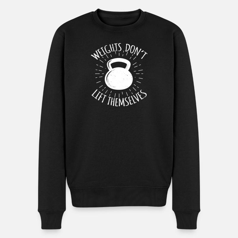 Les poids ne se soulèvent pas tout seuls - Pull Premium bio Homme - noir