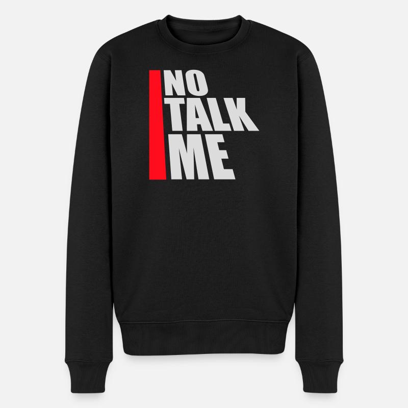 Pas de discours introverti antisocial drôle - Pull Premium bio Homme - noir